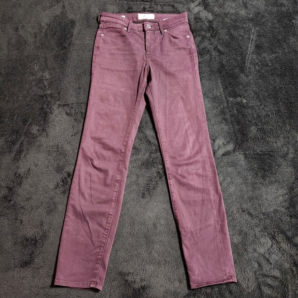 Lucky Brand Womens Burgundy Hayden Skinny Jeans 0/25 A